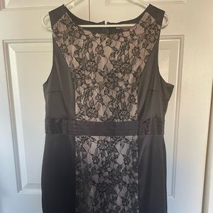 Black Dress with Lace Front